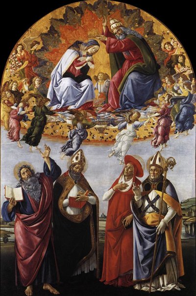 Coronación de la Virgen de Sandro Botticelli